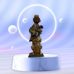 Bear Figurine "Sports Bear" Bear Has Several Sporting Equipment in His Hands